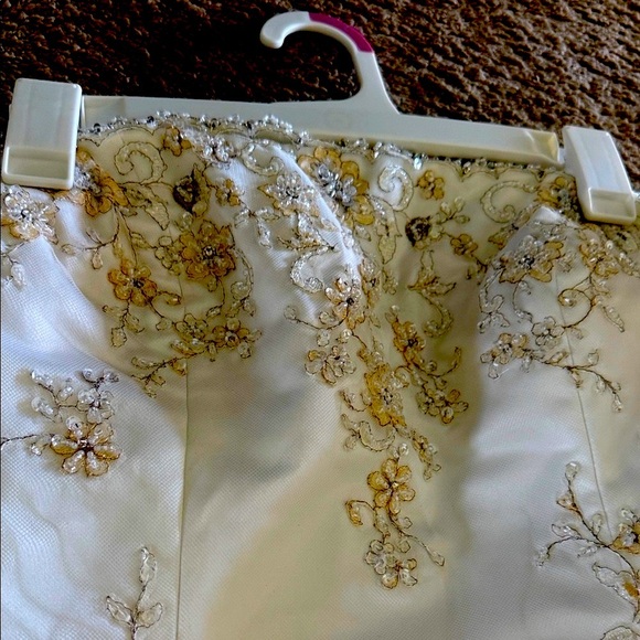 Ivory Floral Lace Wedding Dress - Picture 6 of 10